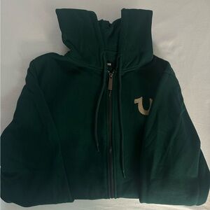 Men’s True Religion Green Zip Up Hoodie